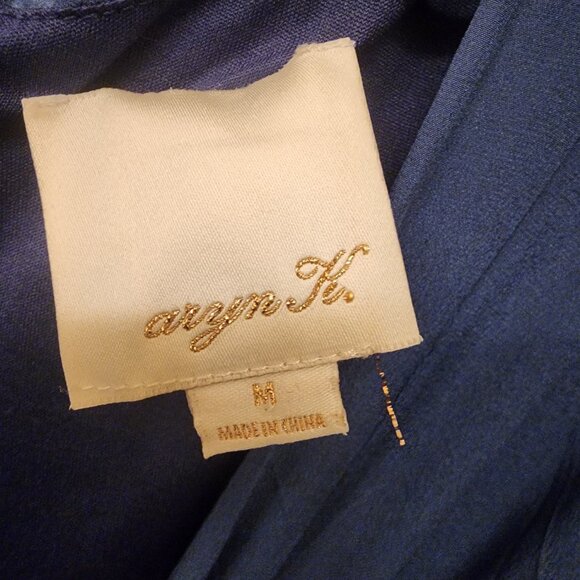 Aryn K: Navy Silk Cocktail Dress NWOT - Picture 7 of 7